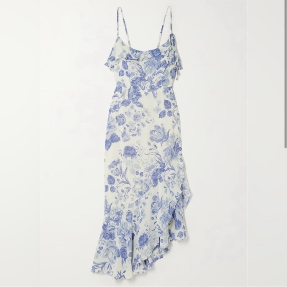 Reformation Liana Dress in blue & white